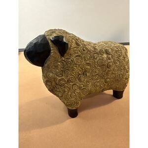 Decorative Resin Lamb Figurine Colonial 5" Tall Farmhouse Primitive Antique